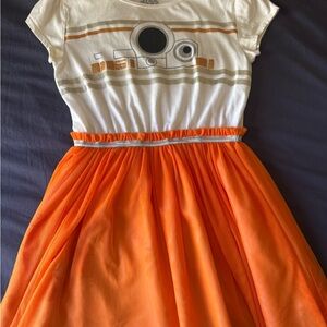 Disney Star Wars BB-8 Orange and White Kids Dress